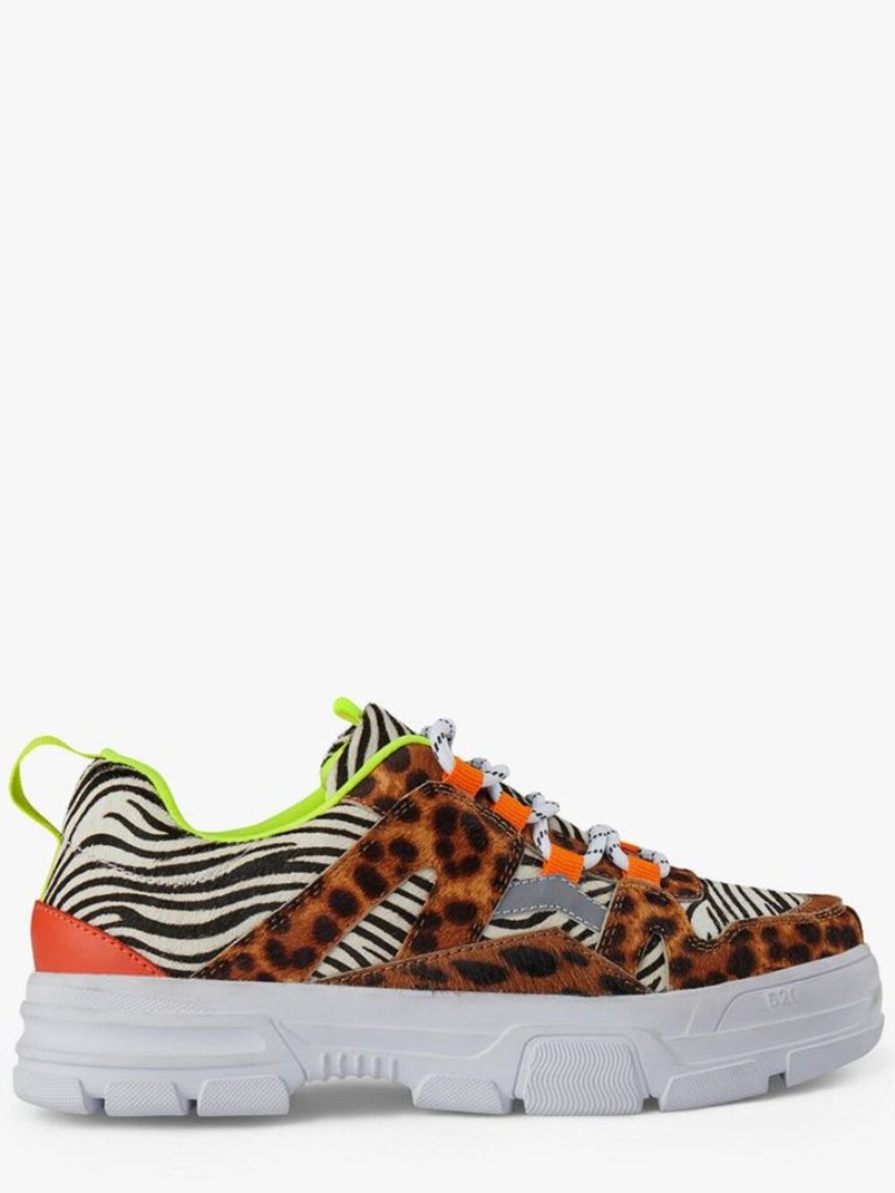 Shoe The Bear Leopard Zebra Print Chunky Sneakers US 9